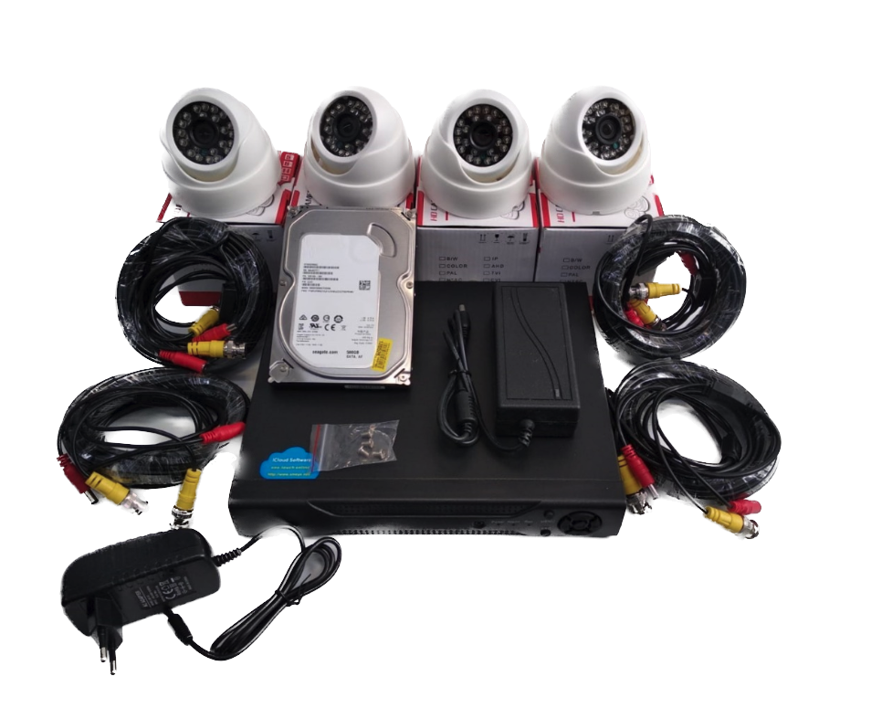 картинка Полный комплект AHD видеонаблюдения на 4 камеры 5мП (KIT4AHD300W5MP) от магазина Дом Видеонаблюдения (CCTVdom)