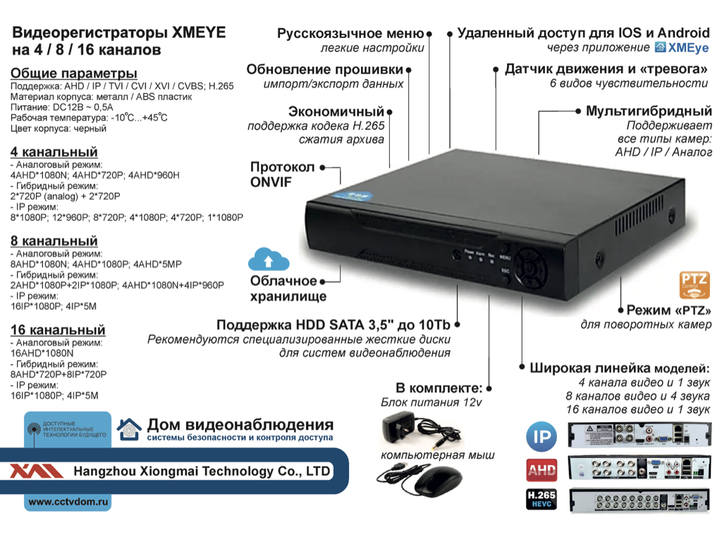 картинка Полный готовый комплект видеонаблюдения на 8 камер 5мП (KIT8AHD300B5MP) от магазина Дом Видеонаблюдения (CCTVdom)